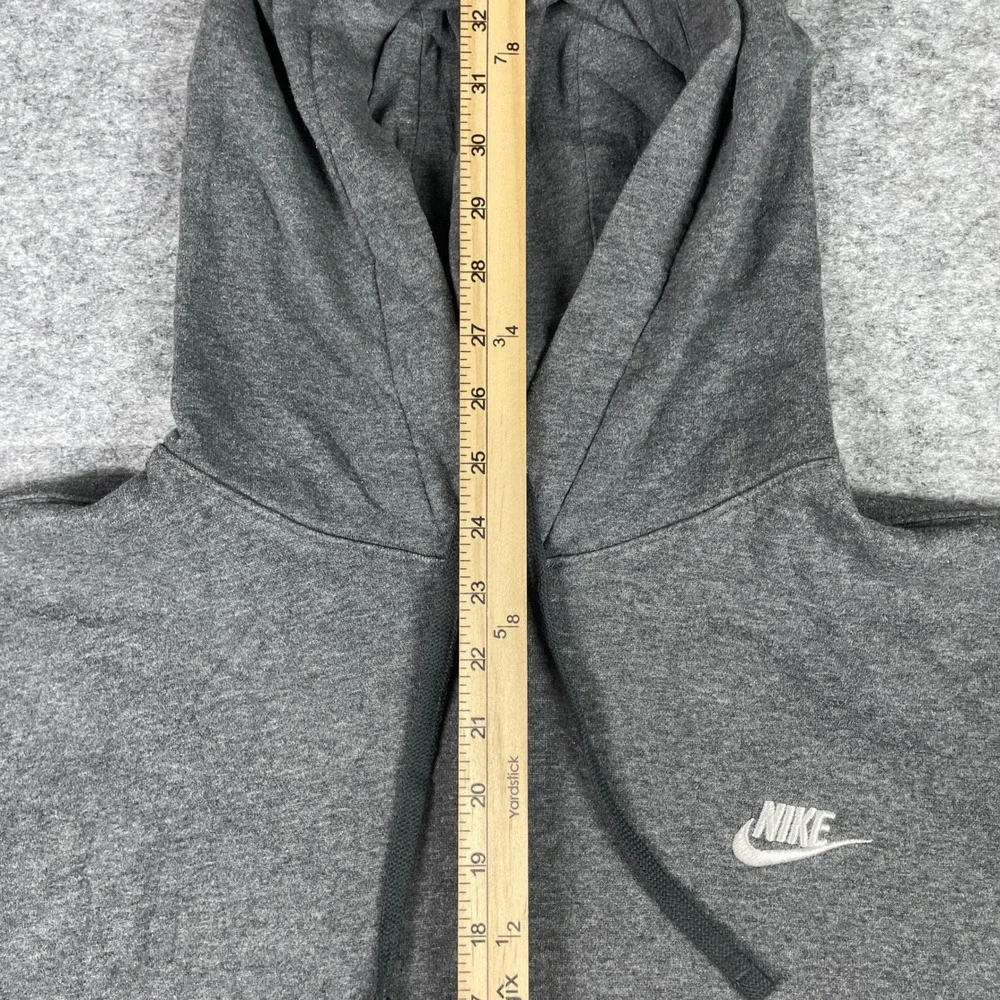 Nike Hoodie Mens Large Charcoal Heather Sportswear Club Fleece BV2654-071